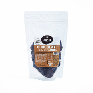 Monedas de chocolate 70% cacao, 200g